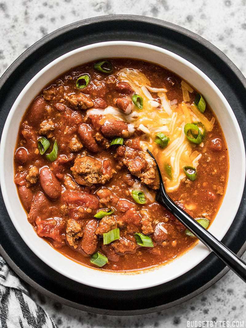 Rice Cooker Chili Step by Step Photos Budget Bytes