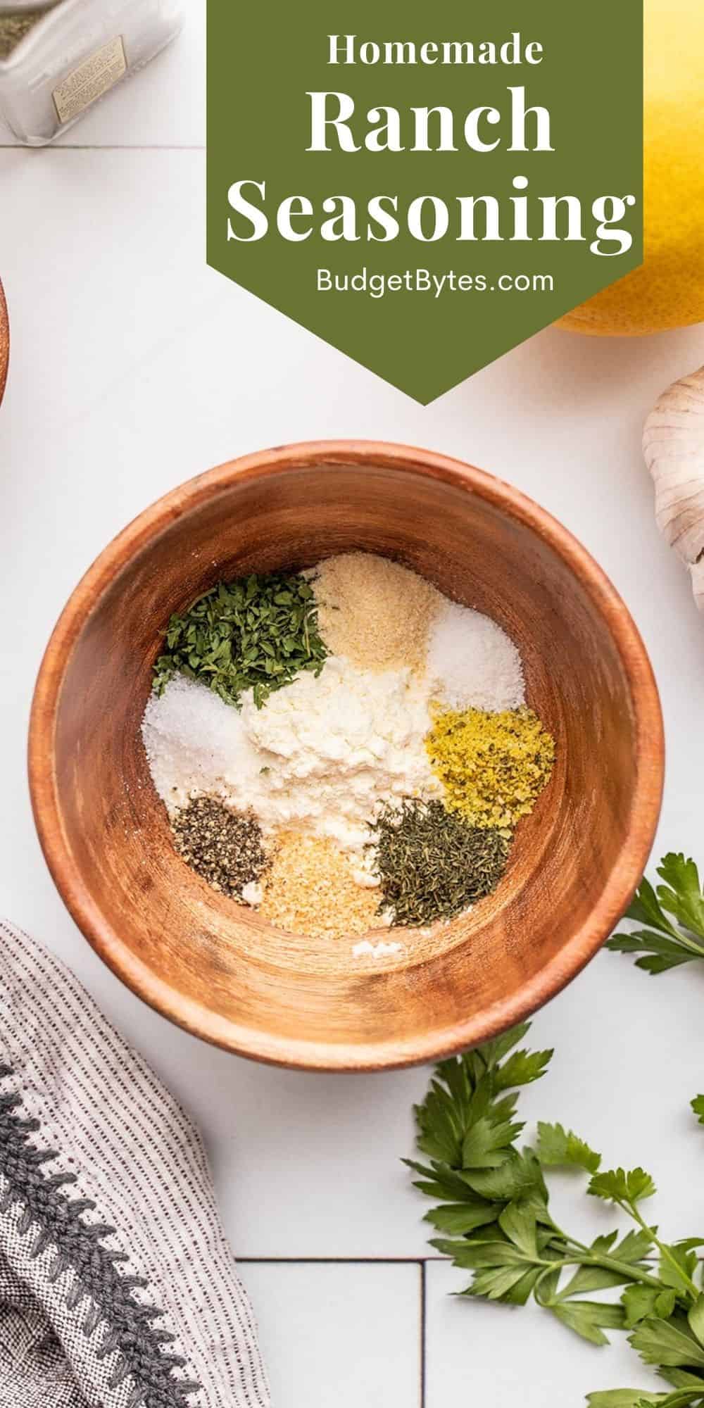 Homemade Ranch Seasoning Mix Budget Bytes