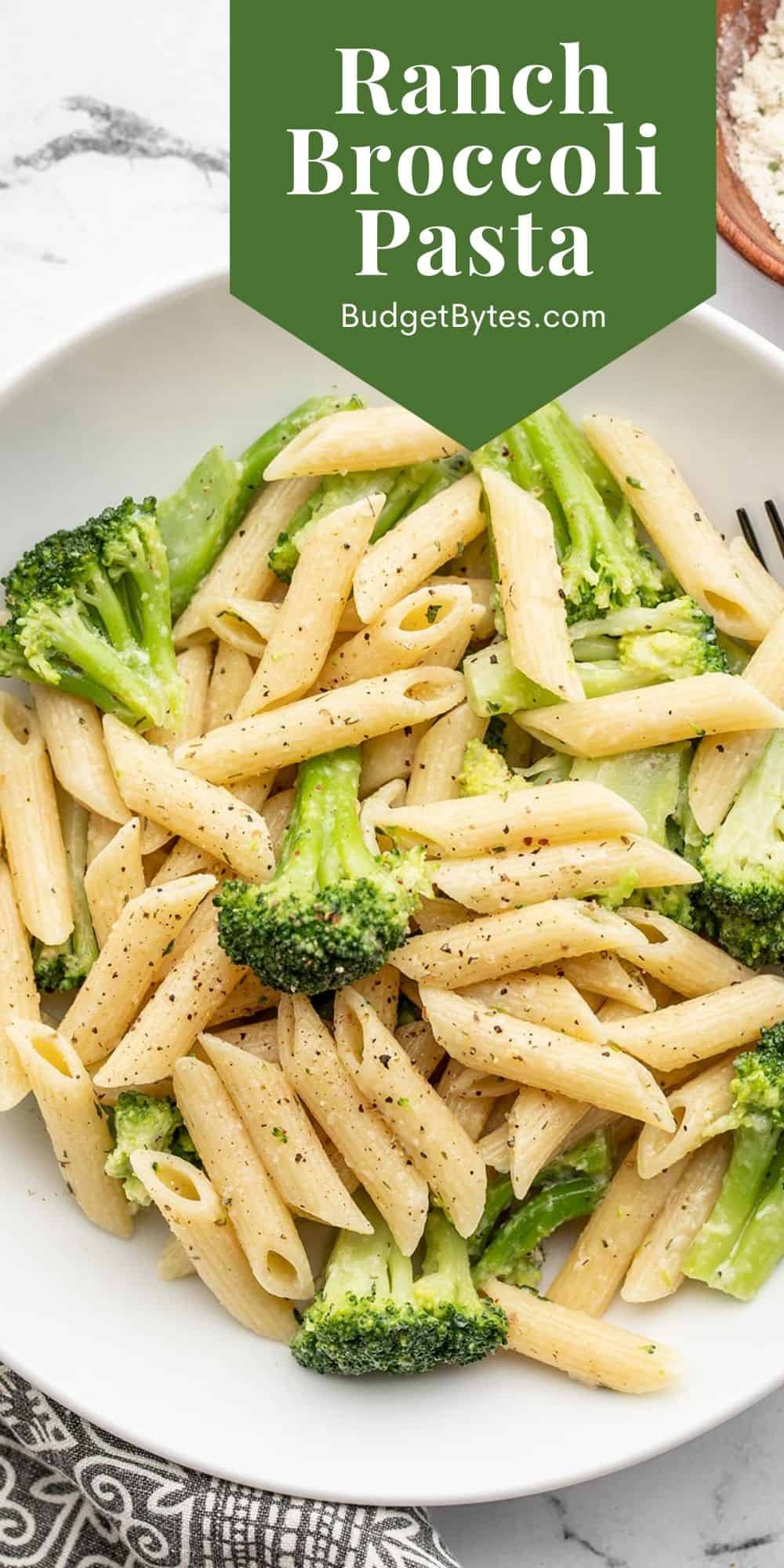Tangy Ranch Broccoli Pasta Budget Bytes