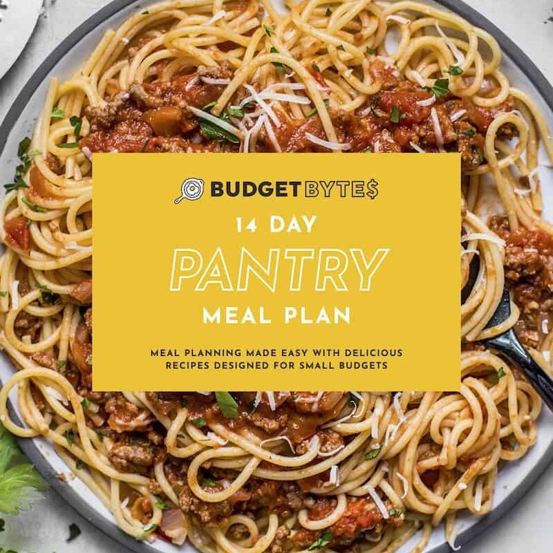 Pantry Meal Plan Budget Bytes