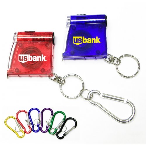 Customized Tape Measure With LED Flashlight Keychains Flashlight Keychains