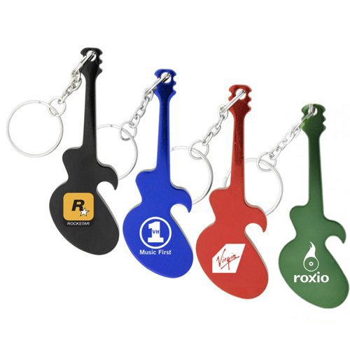 Customized Guitar Shape Bottle Opener Metal Keychains Metal Keychains