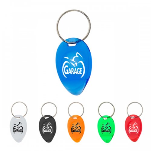 Custom Tear Drop Shape Lottery Scratcher Keychains Translucent Blue Tools & Hardware Keychains