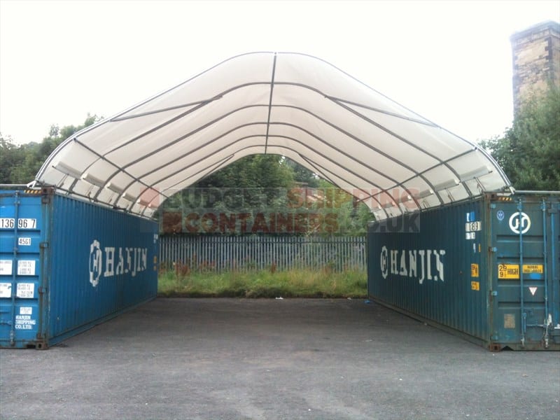 Shipping Container PVC Canopy 40ft (12m long x 8m wide)