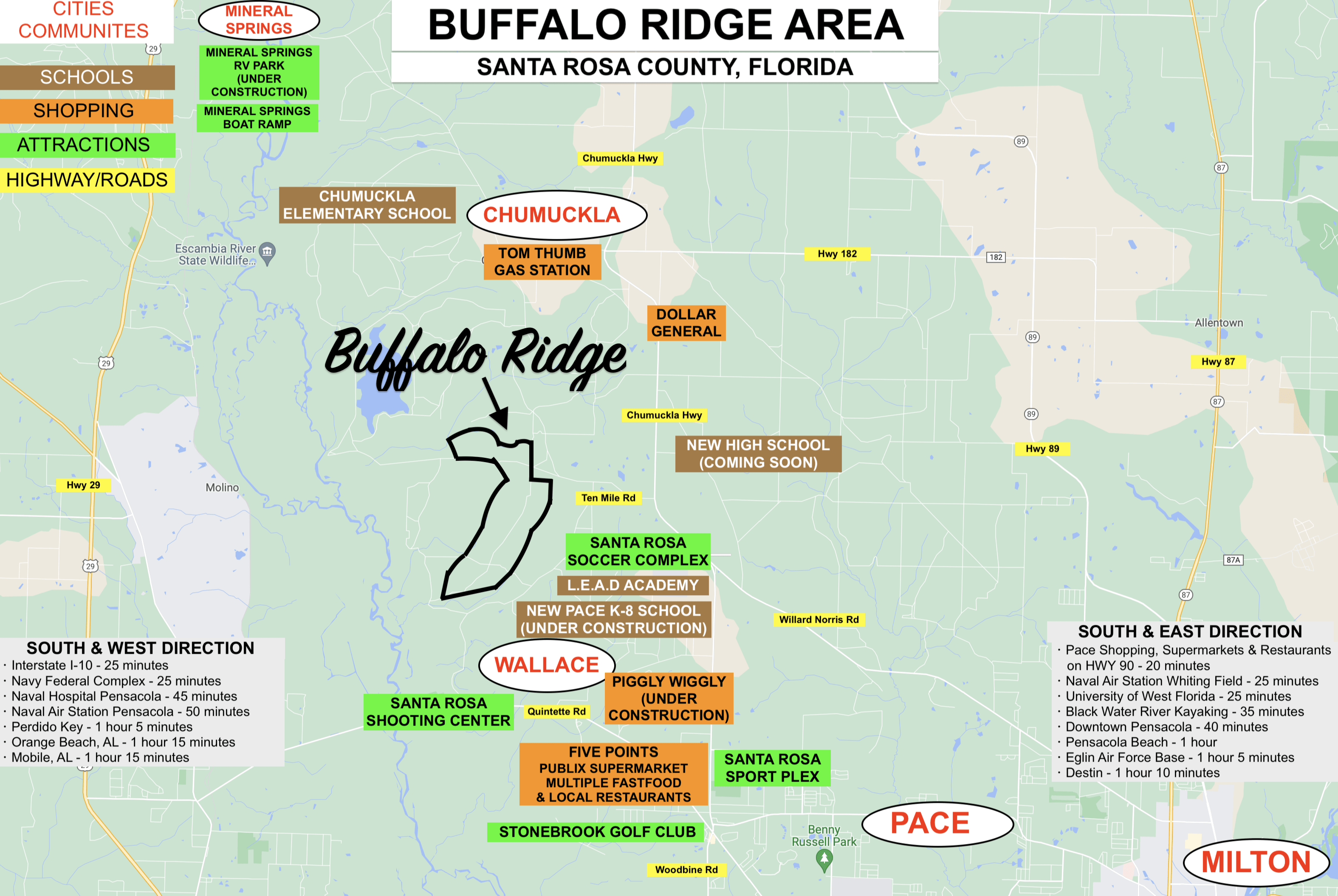 Area Information Buffalo Ridge Pace FL