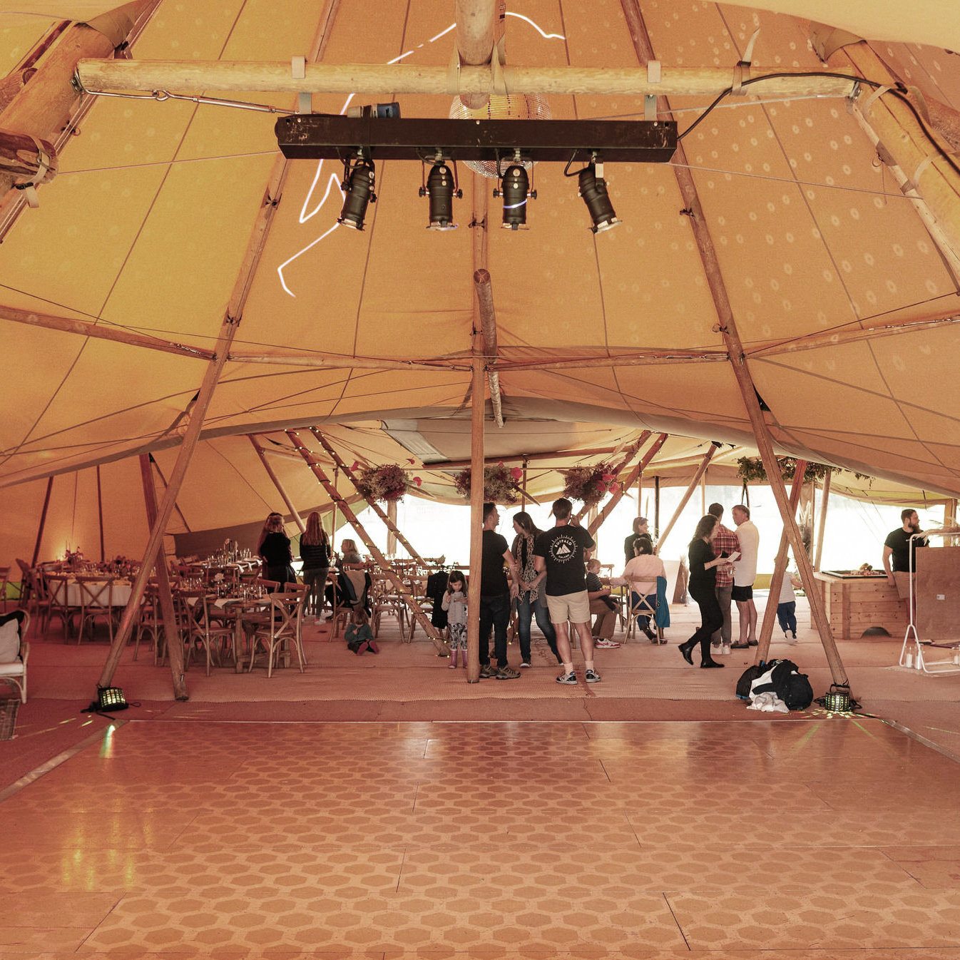 Hire a Large Dance Floor for Your Wedding or Event Buffalo Tipi