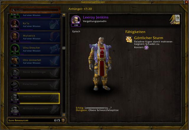 WoW So erhaltet ihr Leeroy Jenkins als Anhänger
