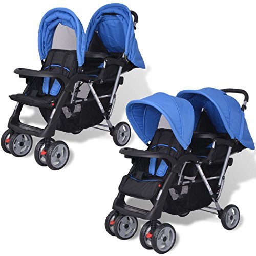 vidaXL Geschwisterwagen GeschwisterKinderwagen Baby