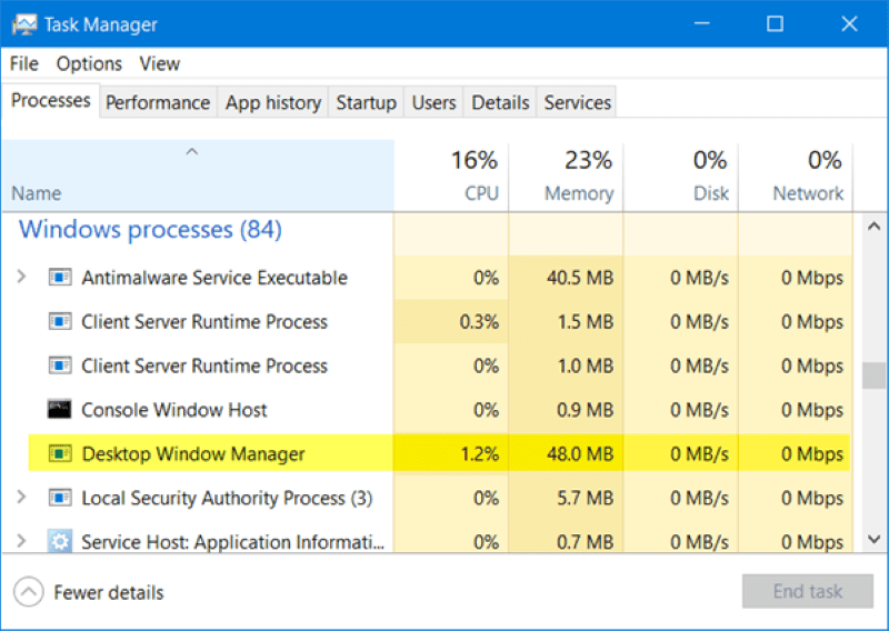 How to fix Desktop Window Manager (dwm.exe) High GPU and Memory Usage