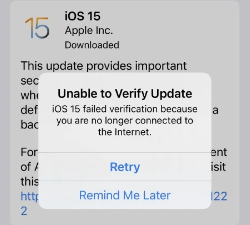 How to fix “Unable to verify update” error on iPhone BugsFighter