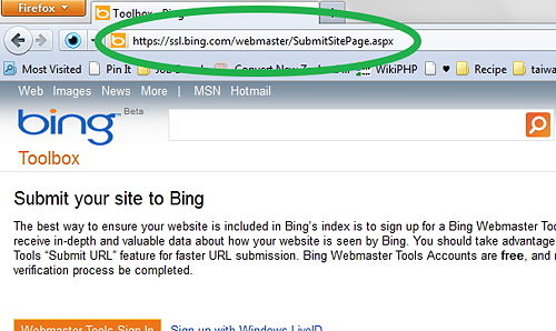 How to add url to bing search engine How to add url to bing search engine