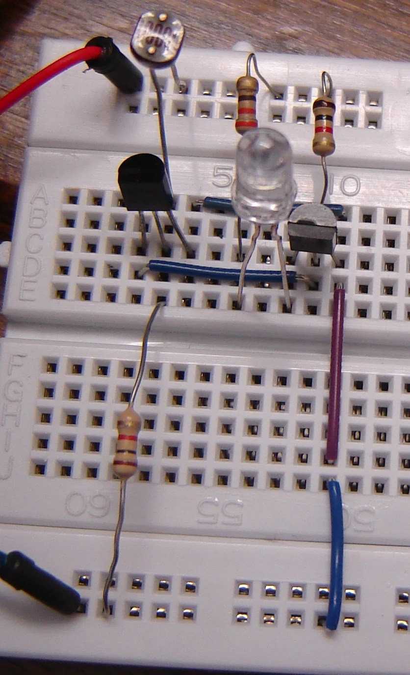 Dark sensor using two transistors BuildCircuit Electronics