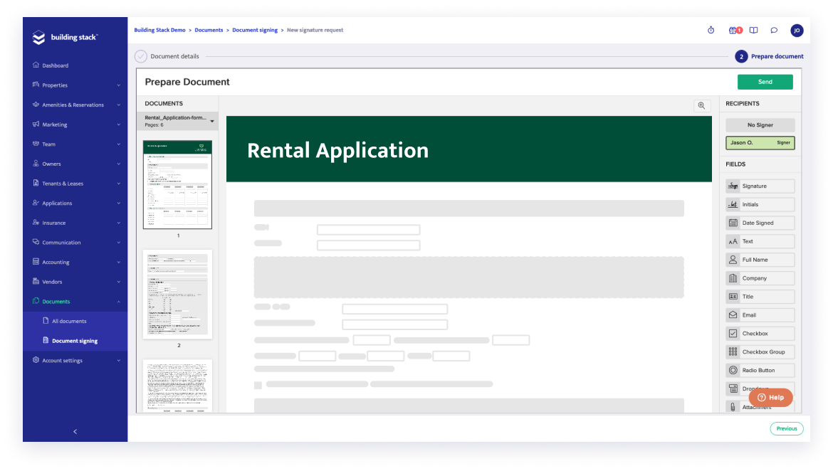 Digital Document Signature Building Stack