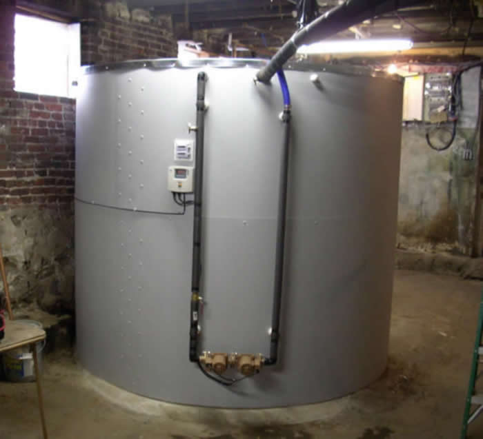 Building Large Cylinderical Solar Heat Storage Tanks