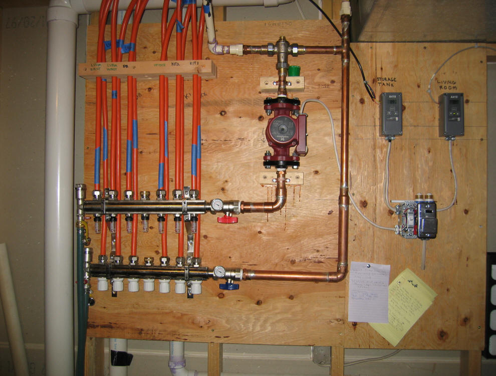 Solar House Heating System Control Diagram