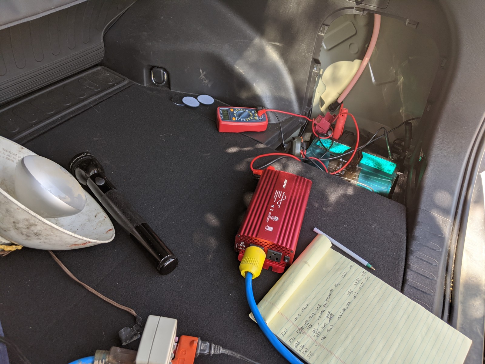 Emergency power from hybrid car