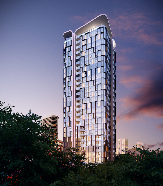 Embassy Tower High Rise in St Leonards Topped Out Build Sydney