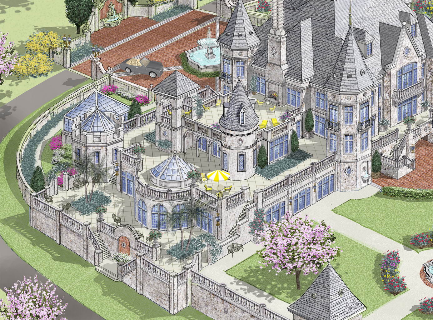 Showcase Luxurous Modern European Castle Style Home