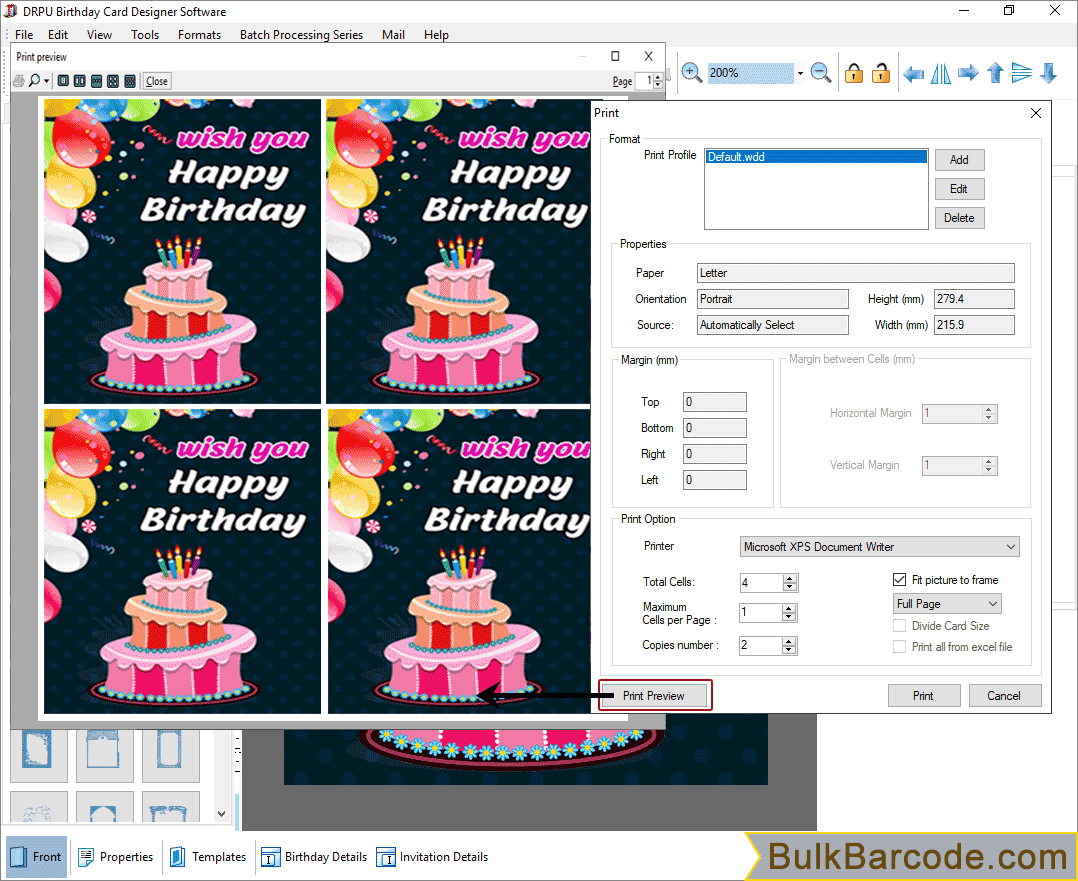 Make birthday cards personalized printable photo birth day cards