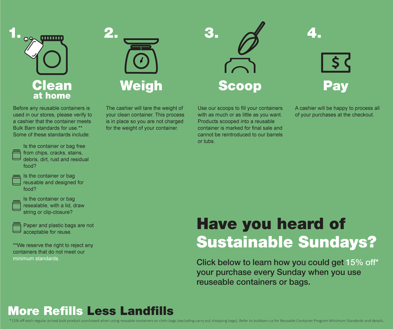 [Bulk Barn] Sustainable Sundays BYO containers 15 off regular priced items Up to 40 off if