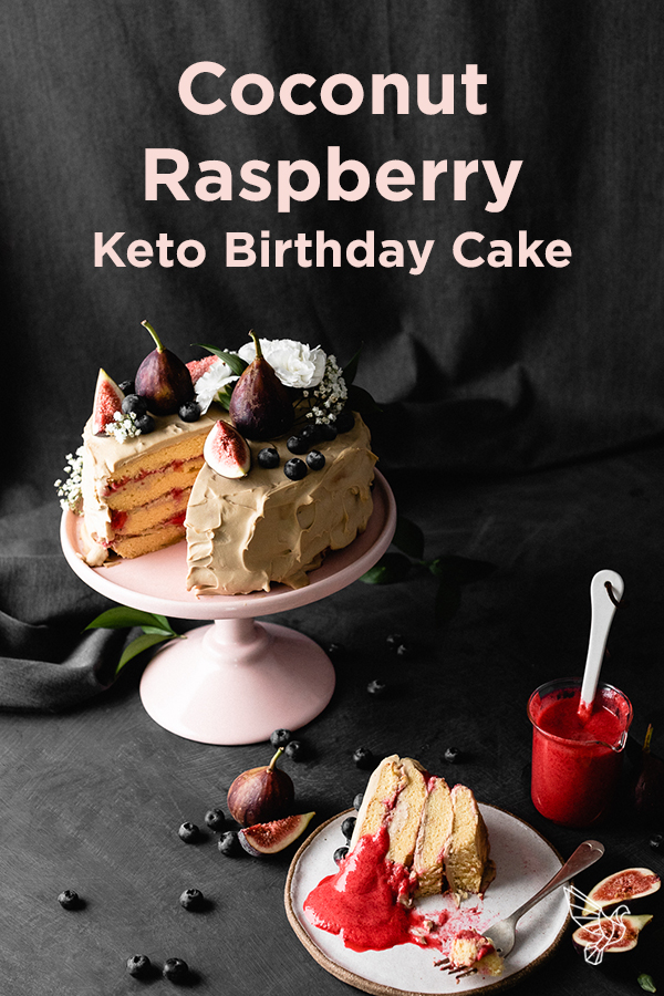 Coconut Raspberry Keto Birthday Cake Grainfree!