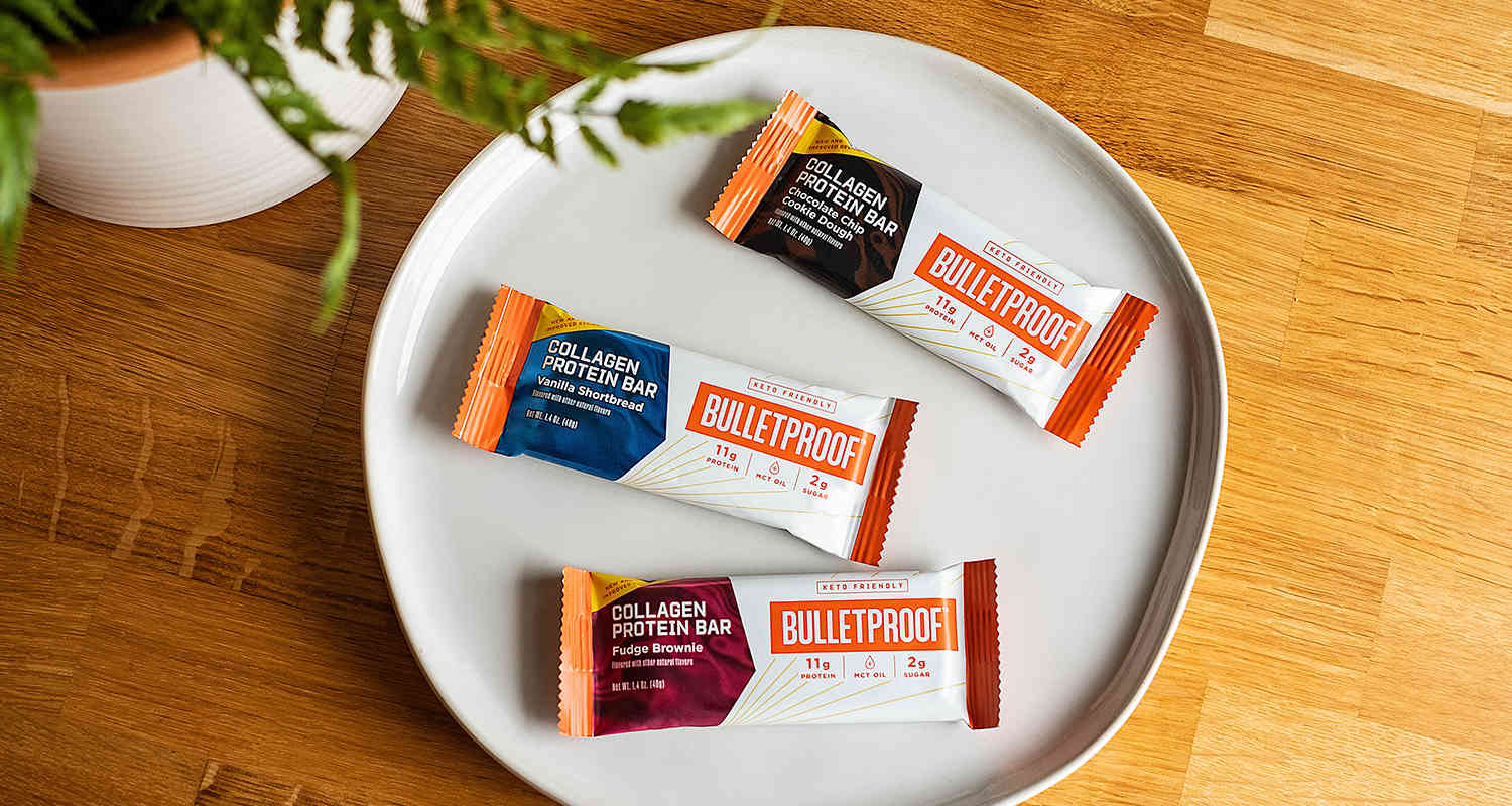 New and Improved Bulletproof Collagen Protein Bars Fewer Carbs, Less
