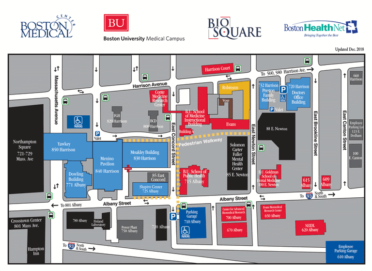 Boston University Medical Campus Map Campus Maps Boston University Medical Campus