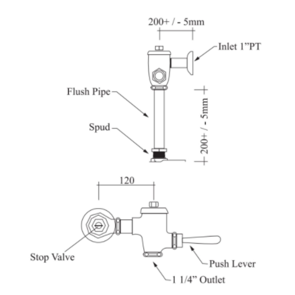 Abagno Exposed WC Flush Valve Bathroom Solutions Malaysia Kitchen