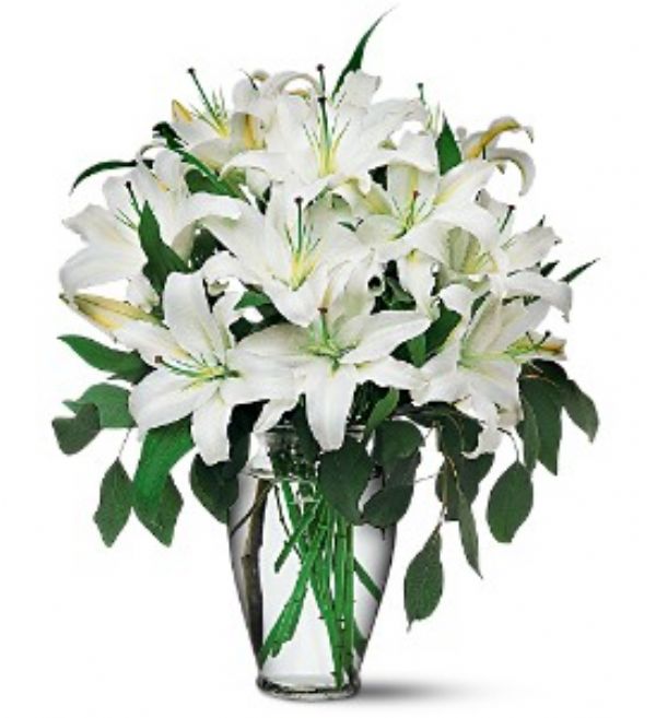Wonderful White Lilies (TF241) Bunches Flower Co.