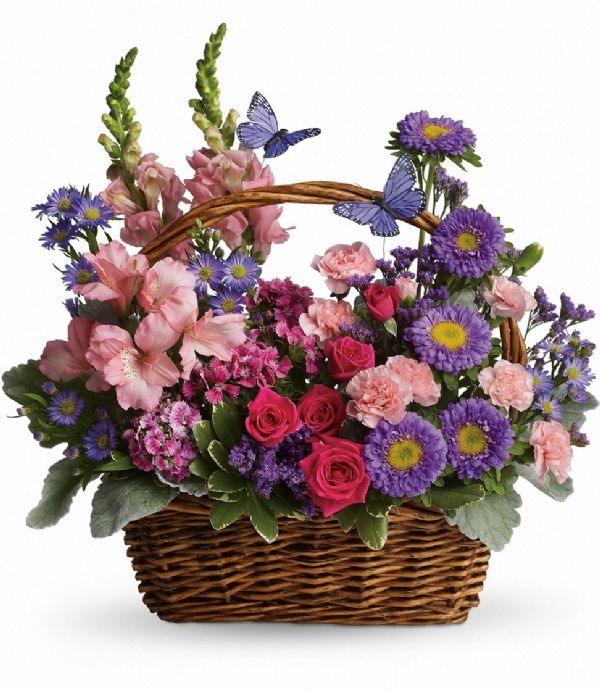 Country Basket Blooms (T483A) Bunches Flower Co.