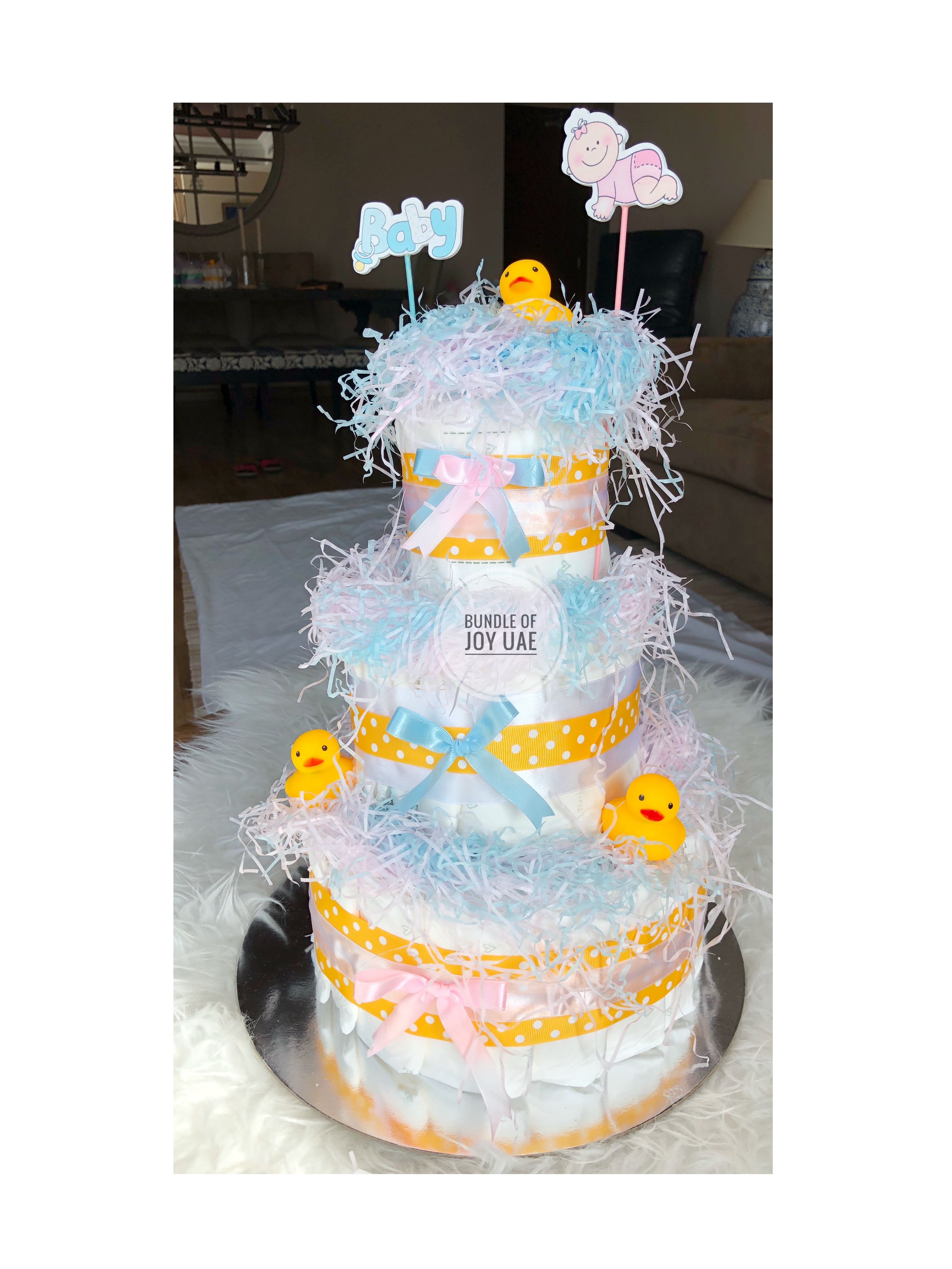 Organic Diaper cake (Gender Reveal Party) Bundle Of Joy
