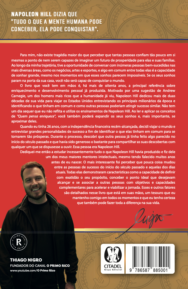Quem pensa enriquece Edição oficial e original de 1937 Buobooks