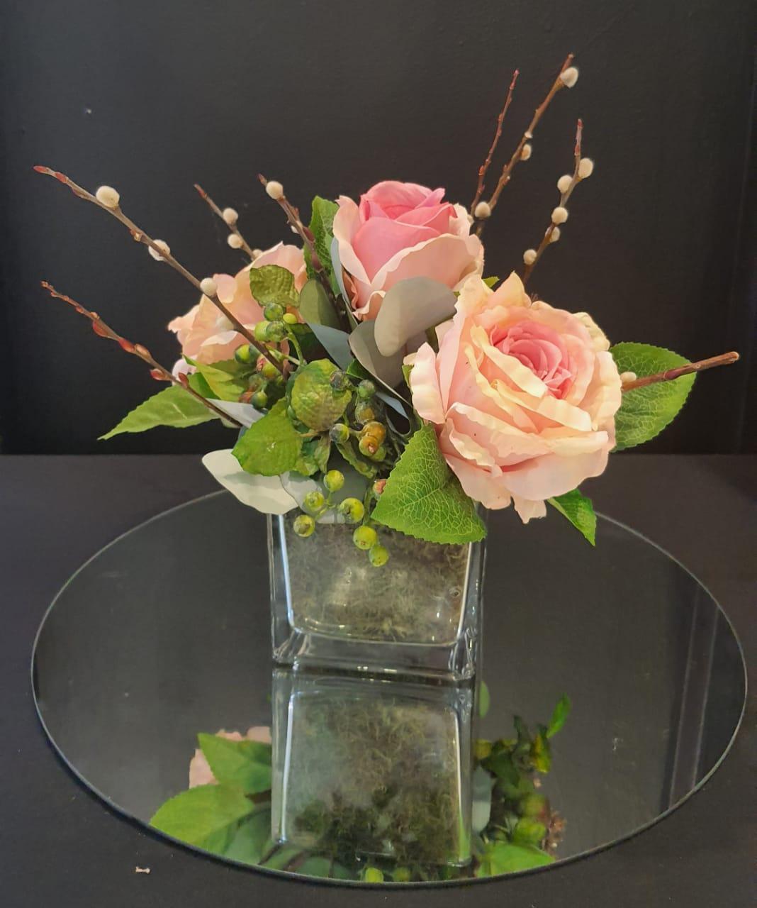 Restaurant Table Silk Flower Arrangement Subscription Burgess Florist