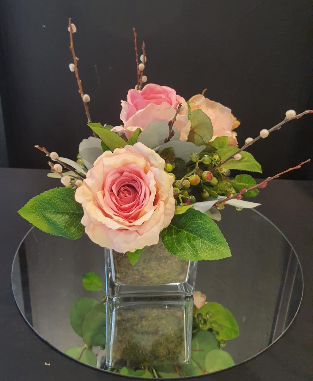 Restaurant Table Silk Flower Arrangement Subscription Burgess Florist