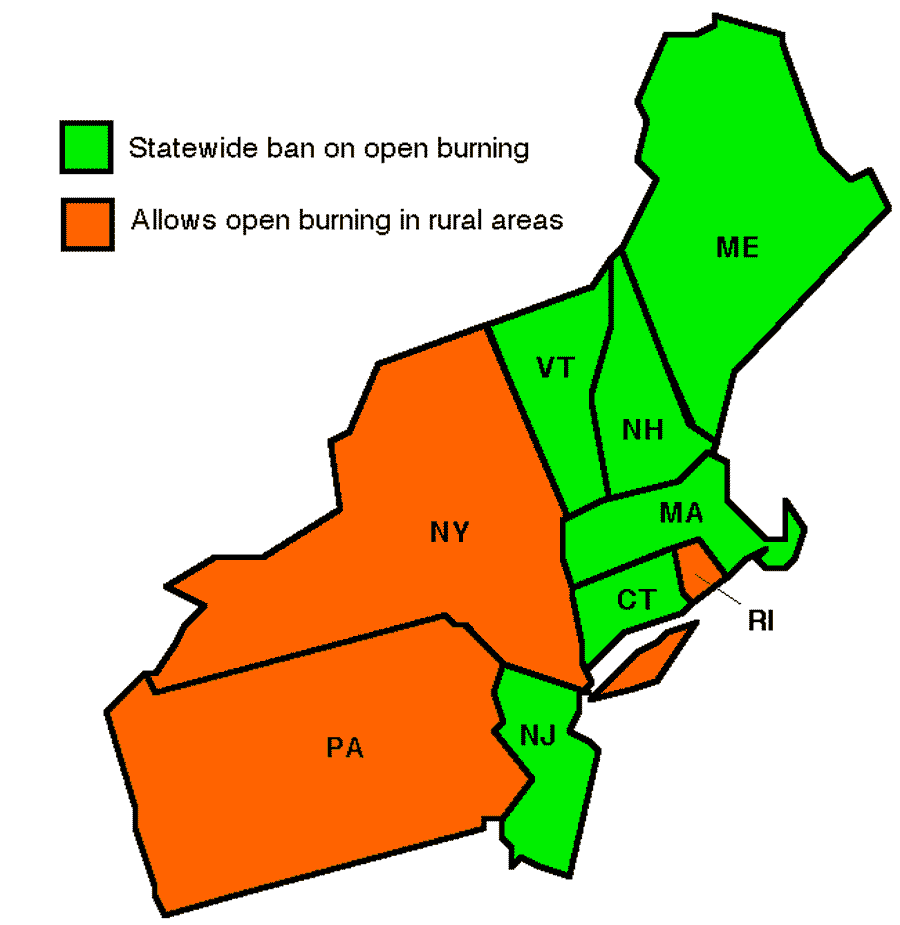 current state regulations on open burning