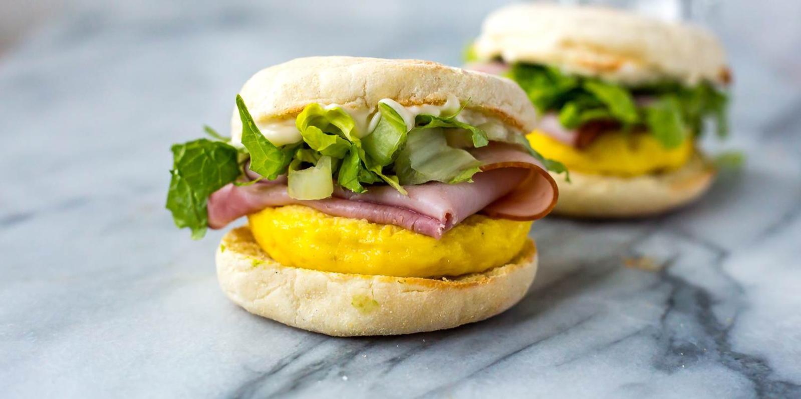 Simple Ham Breakfast Sandwich