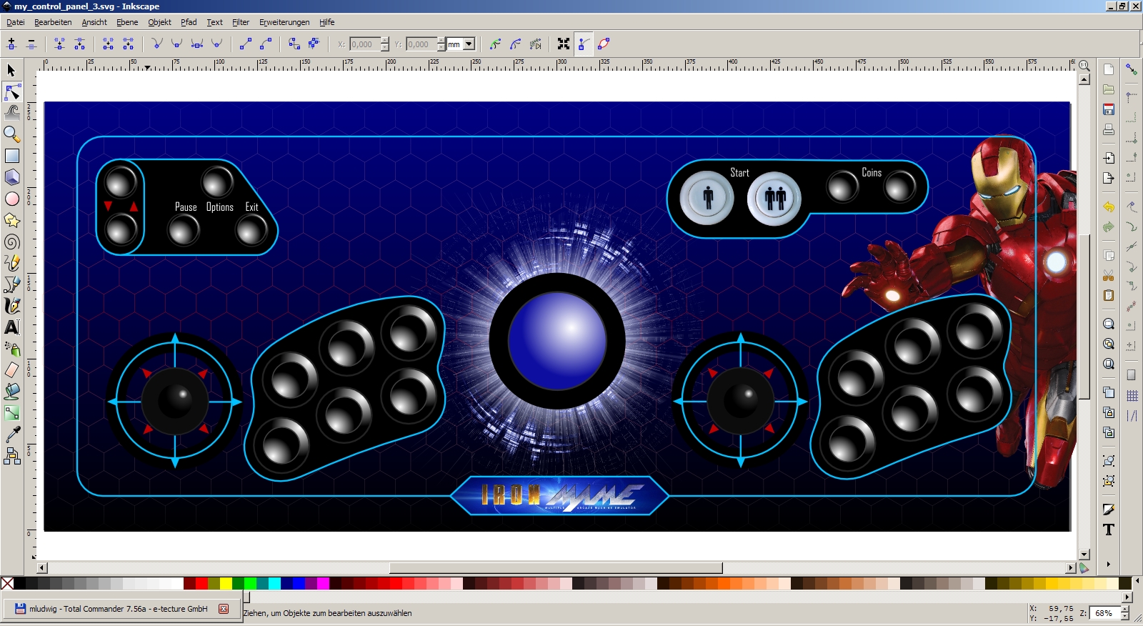 Tutorial Arcade control panels with Inkscape burningmind