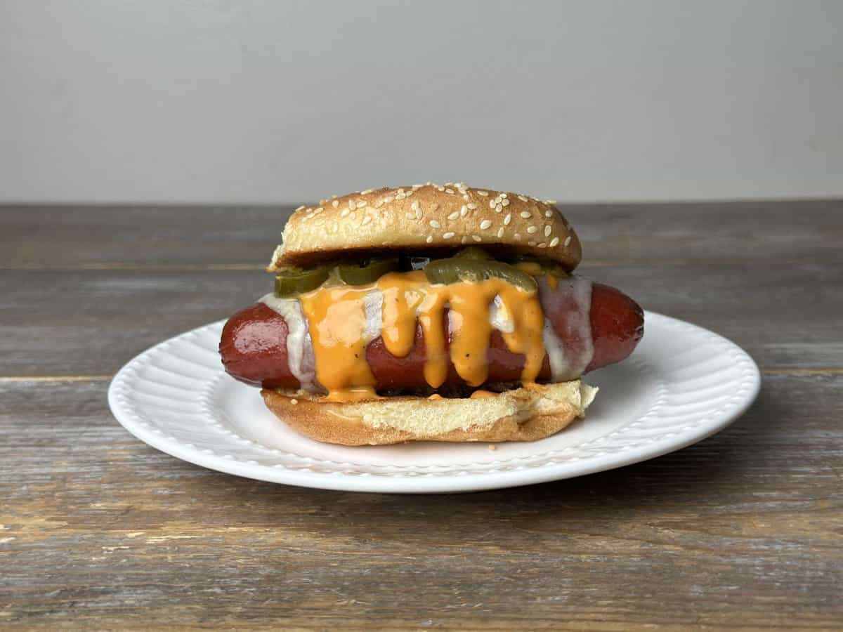 Burger Stuffed Hot Dogs Burnt Pellet BBQ