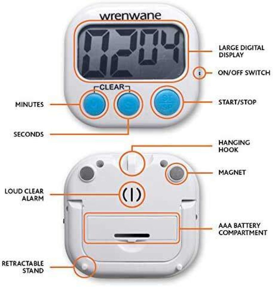 Wrenwane Digital Kitchen Timer » Busby's Bakery