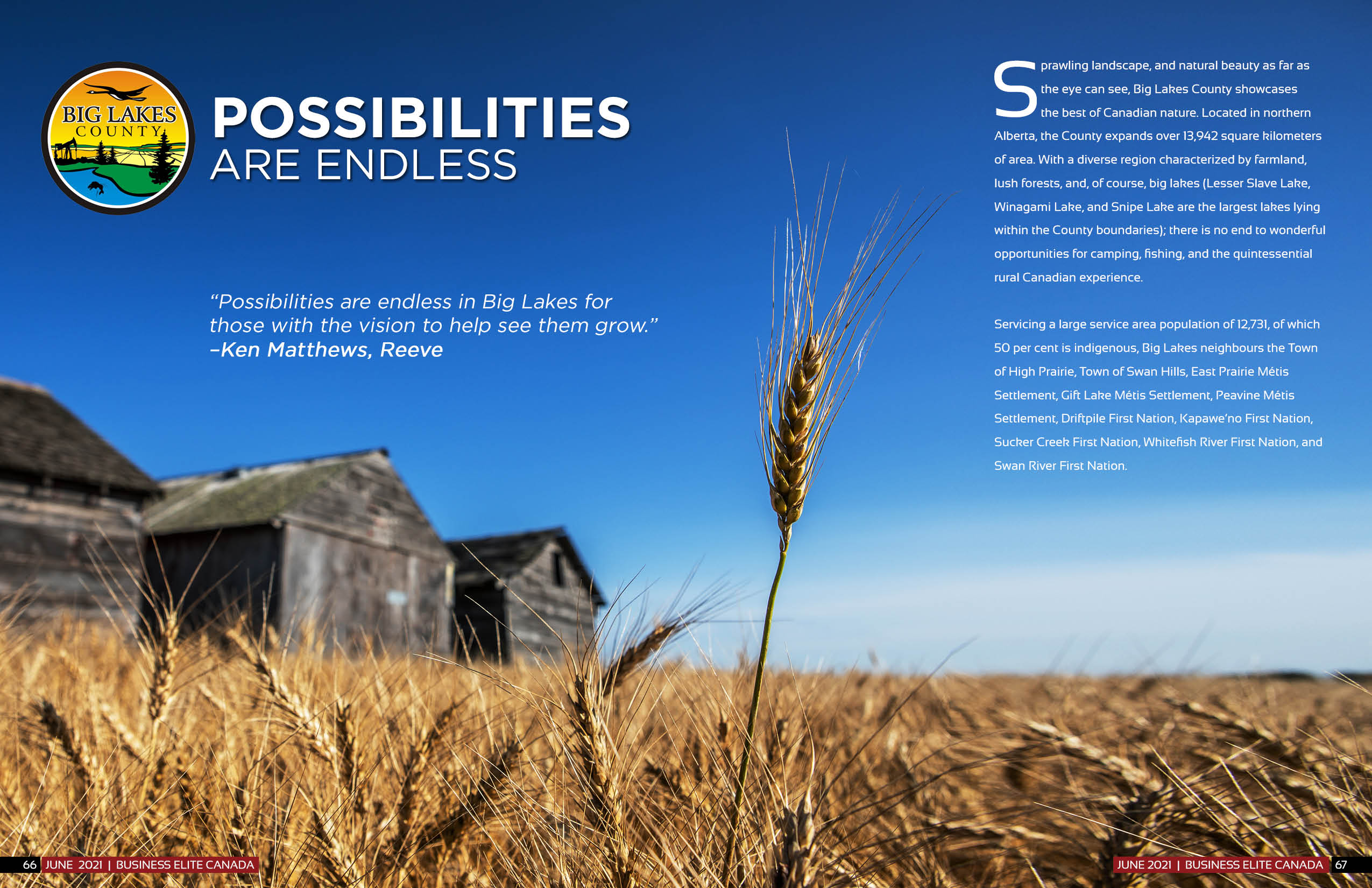 Big Lakes County Business Elite Canada Magazine