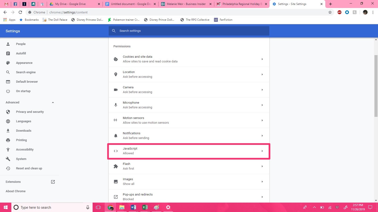 How to enable JavaScript in Google Chrome on Windows 10 Business Insider