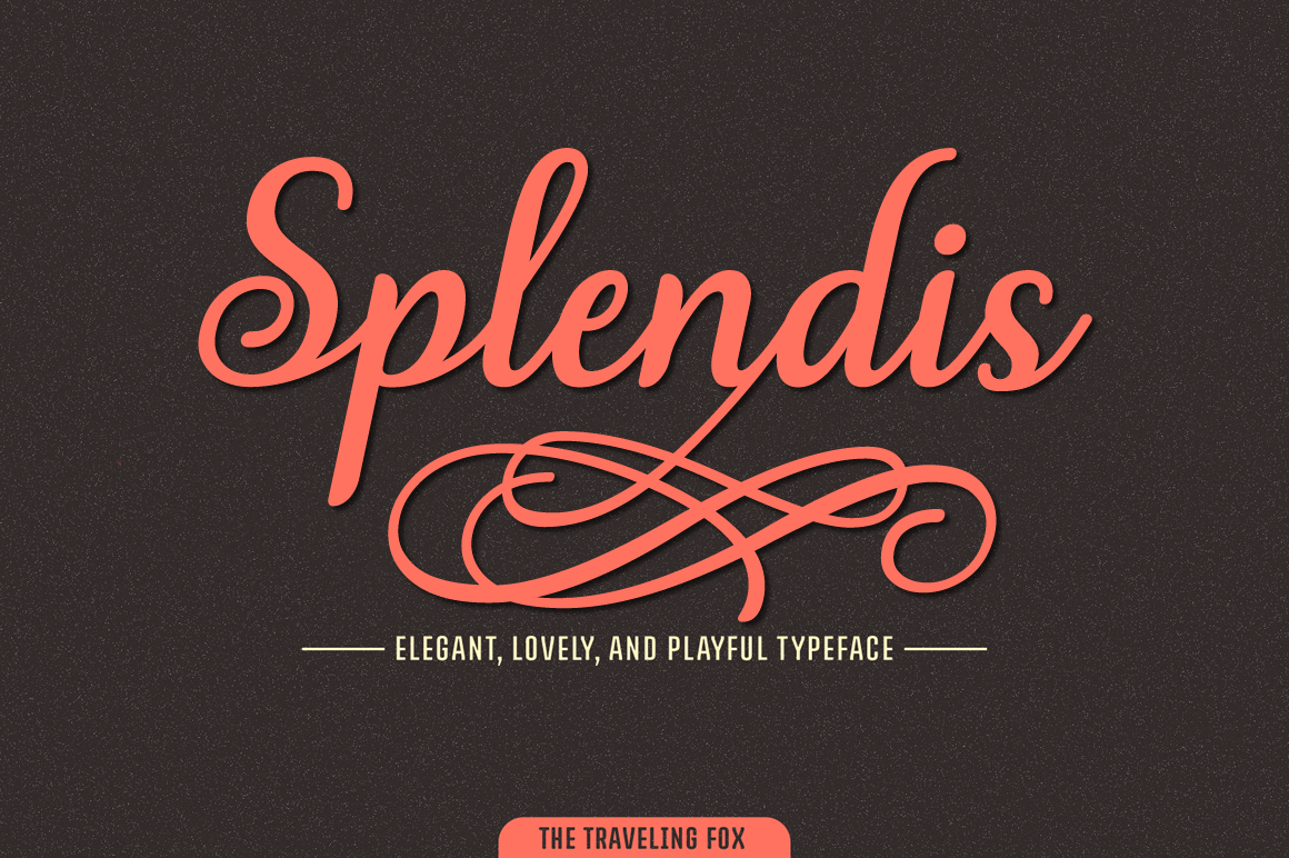 650+ Unique Characters in the Stunning Splendis Script Font only 6