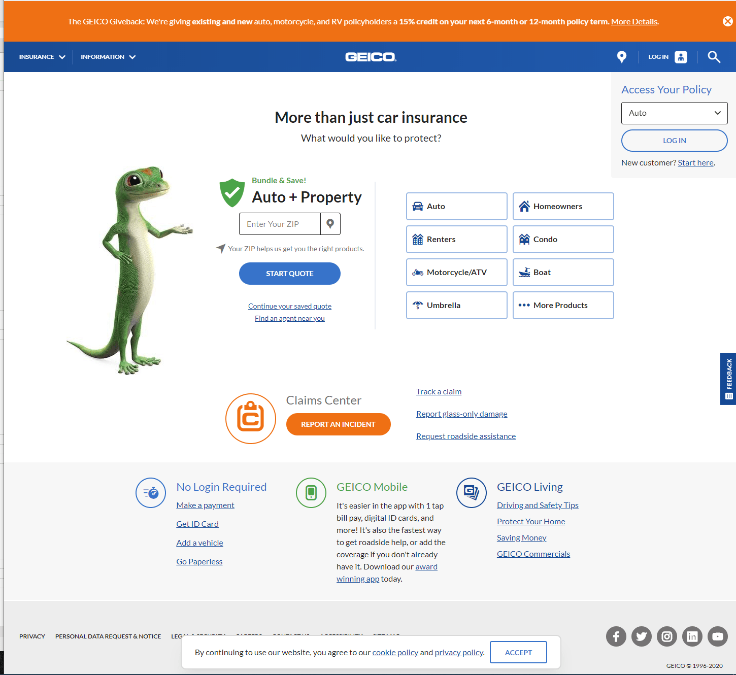 GEICO Business Site Book