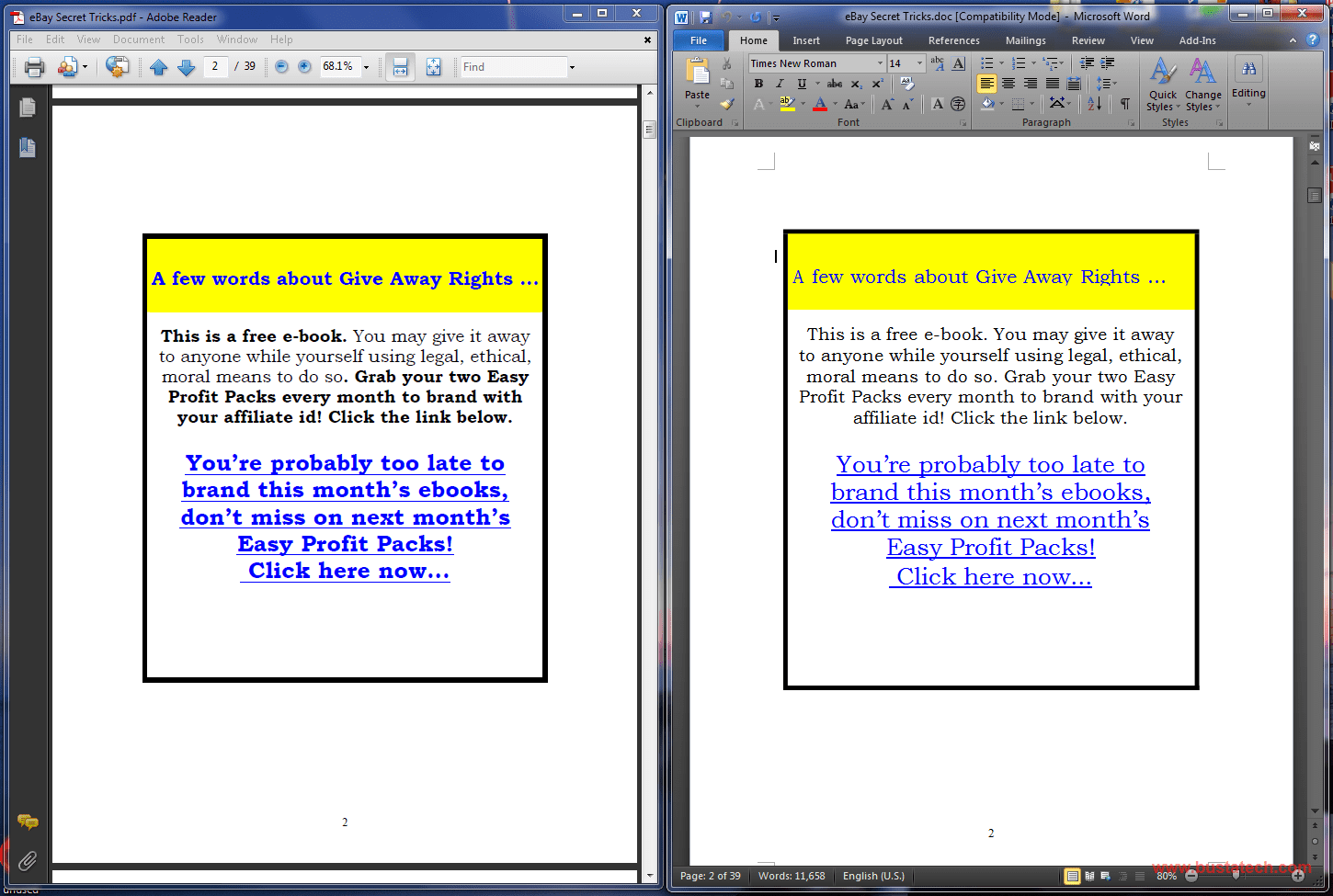 Convert PDF to Microsoft Word Document Bust A TECH