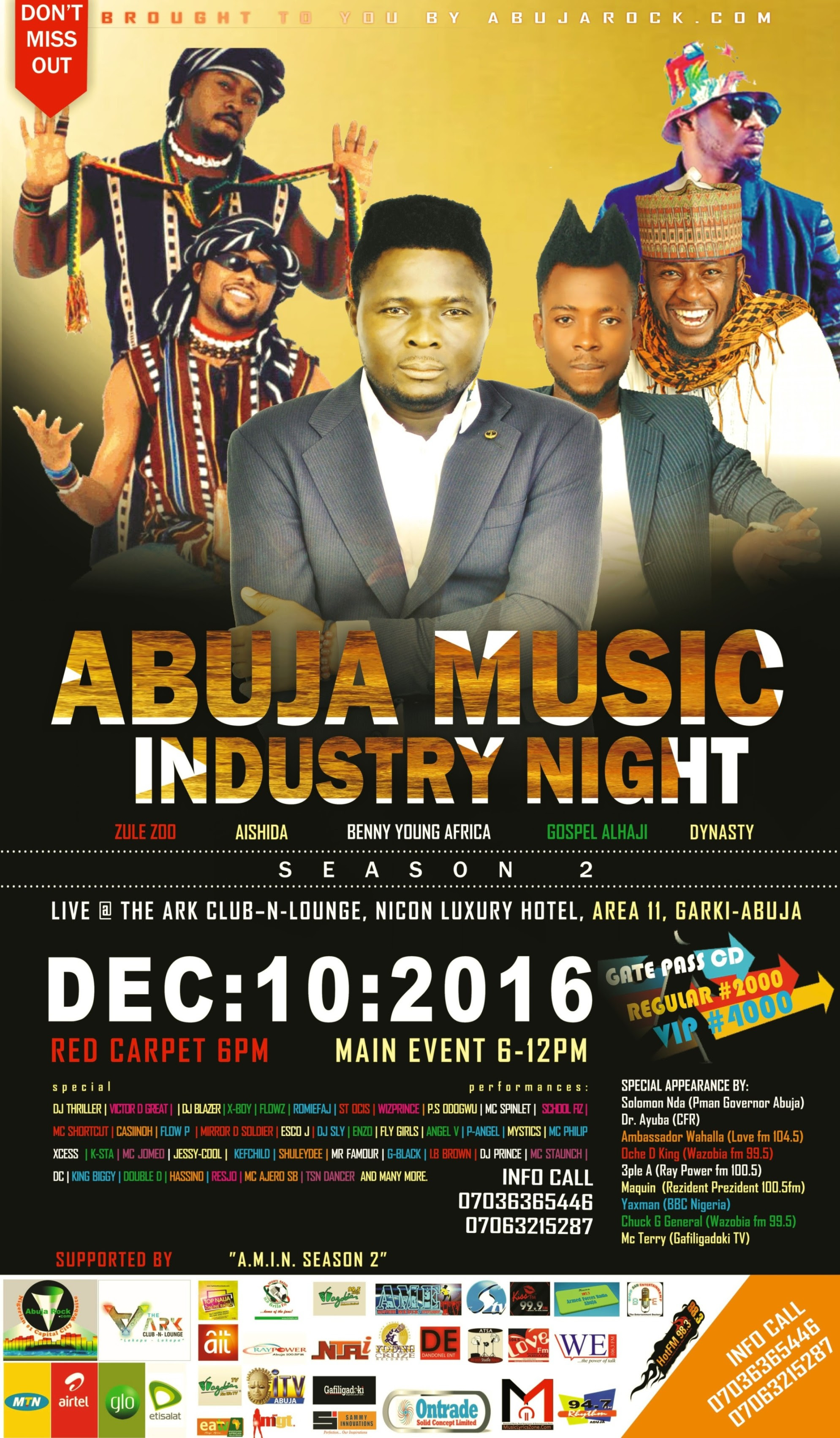 Abuja Music Industry Night 2 Live The Ark Club, Nicon Luxury Hotel