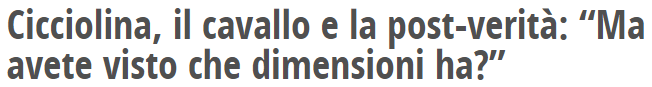 Cicciolina e la leggenda del cavallo BUTAC Bufale un tanto al chilo