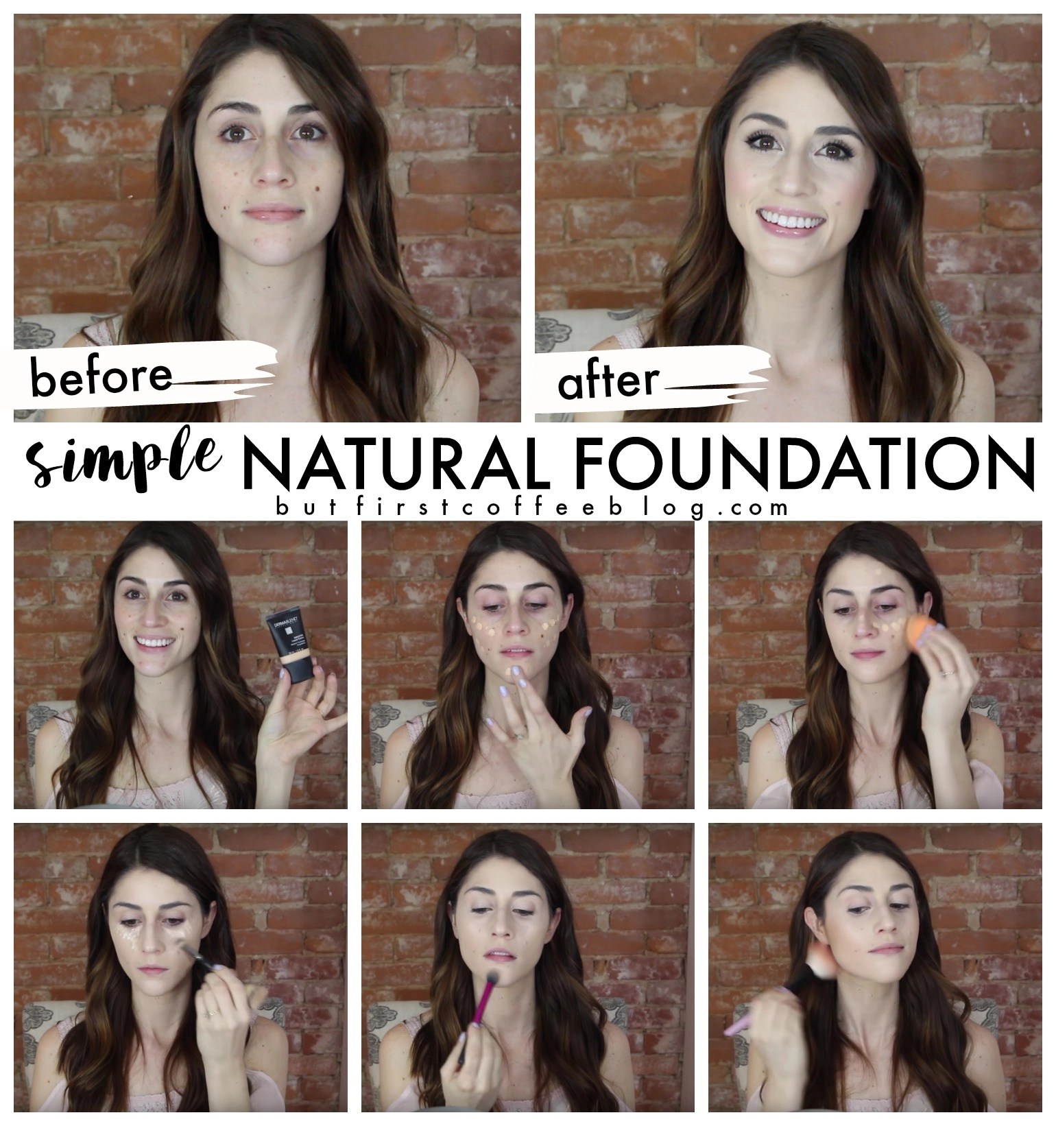 Natural Foundation Tutorial (SIMPLE!) But First, Coffee