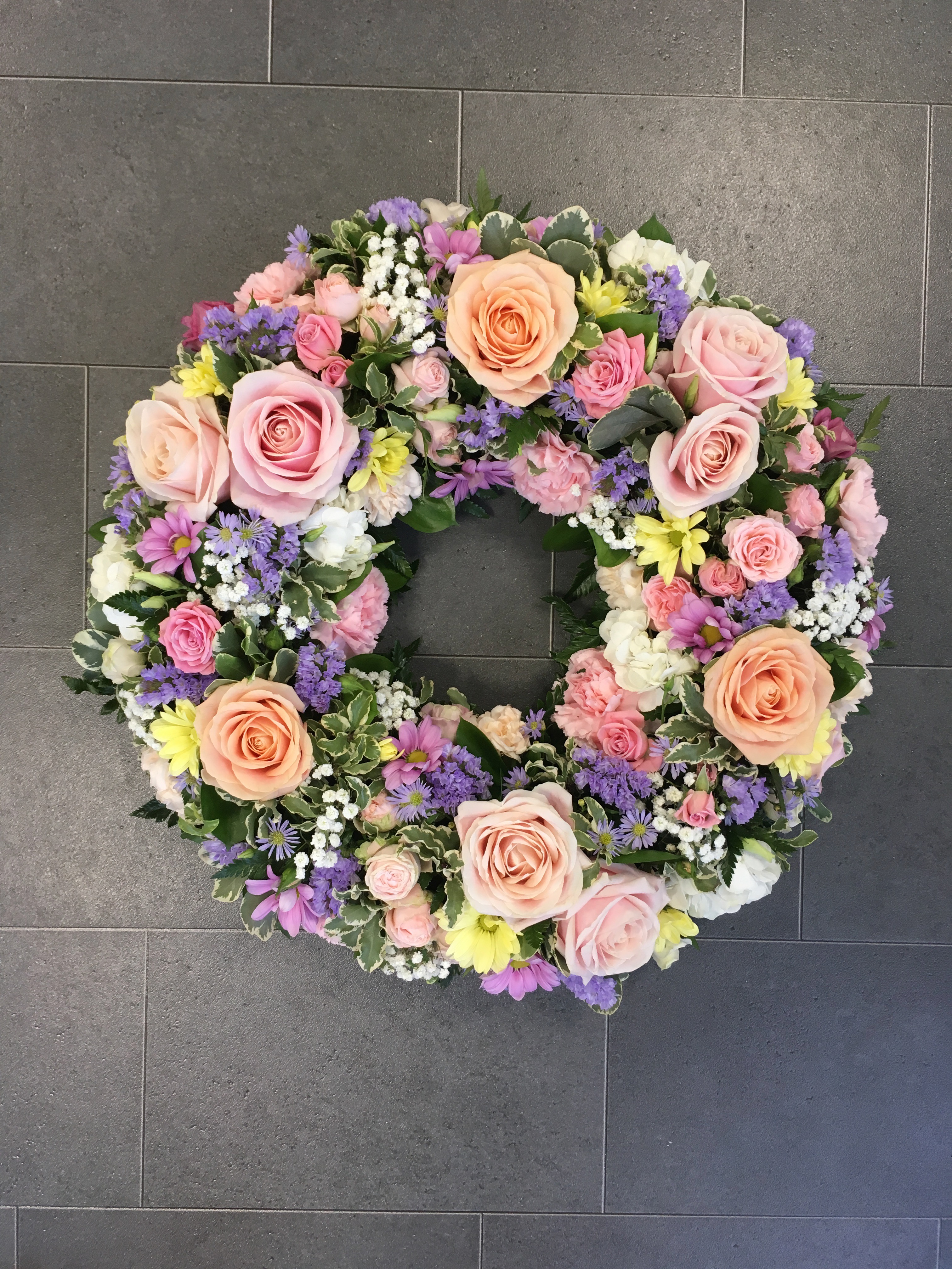 Bright Pastel Christmas Wreaths Pastel Wreath Butterfly flowers