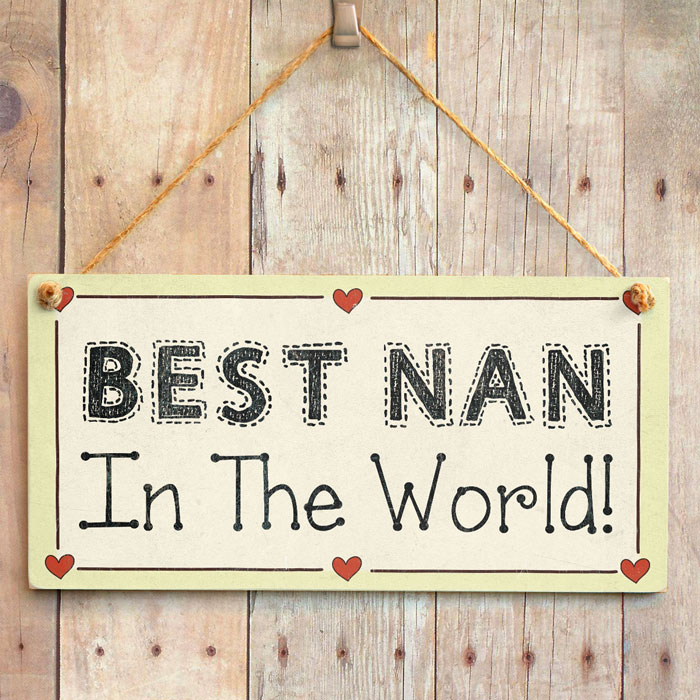 Best Nan In The World! Mother’s Day Gift Love Heart Frame Sign eBay