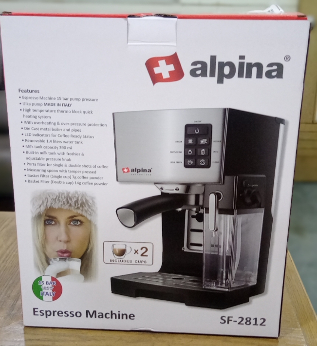 Alpina Expresso Coffee Maker SF2812 Buy2day.pk